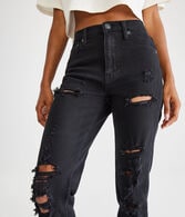 High-Waisted Stretch Mom Jean