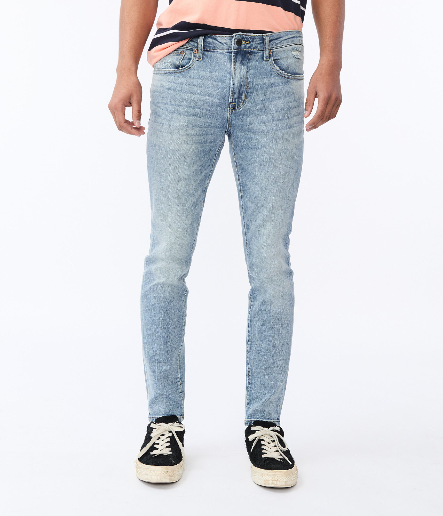 blue super skinny jeans mens