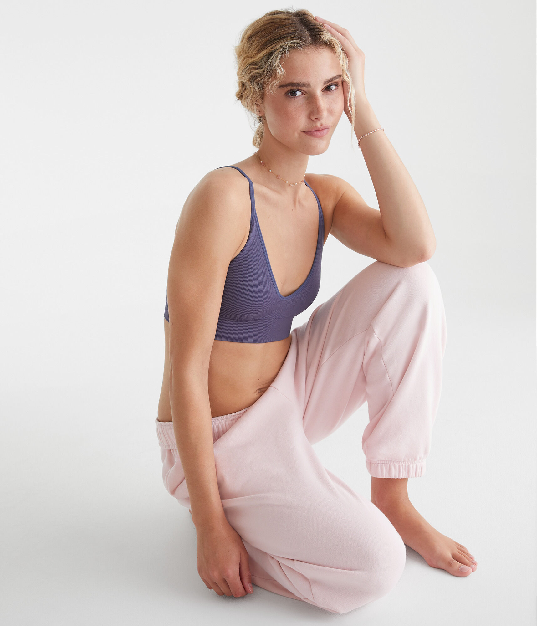 Wear 2 Ways Seamless Ribbed Bralette