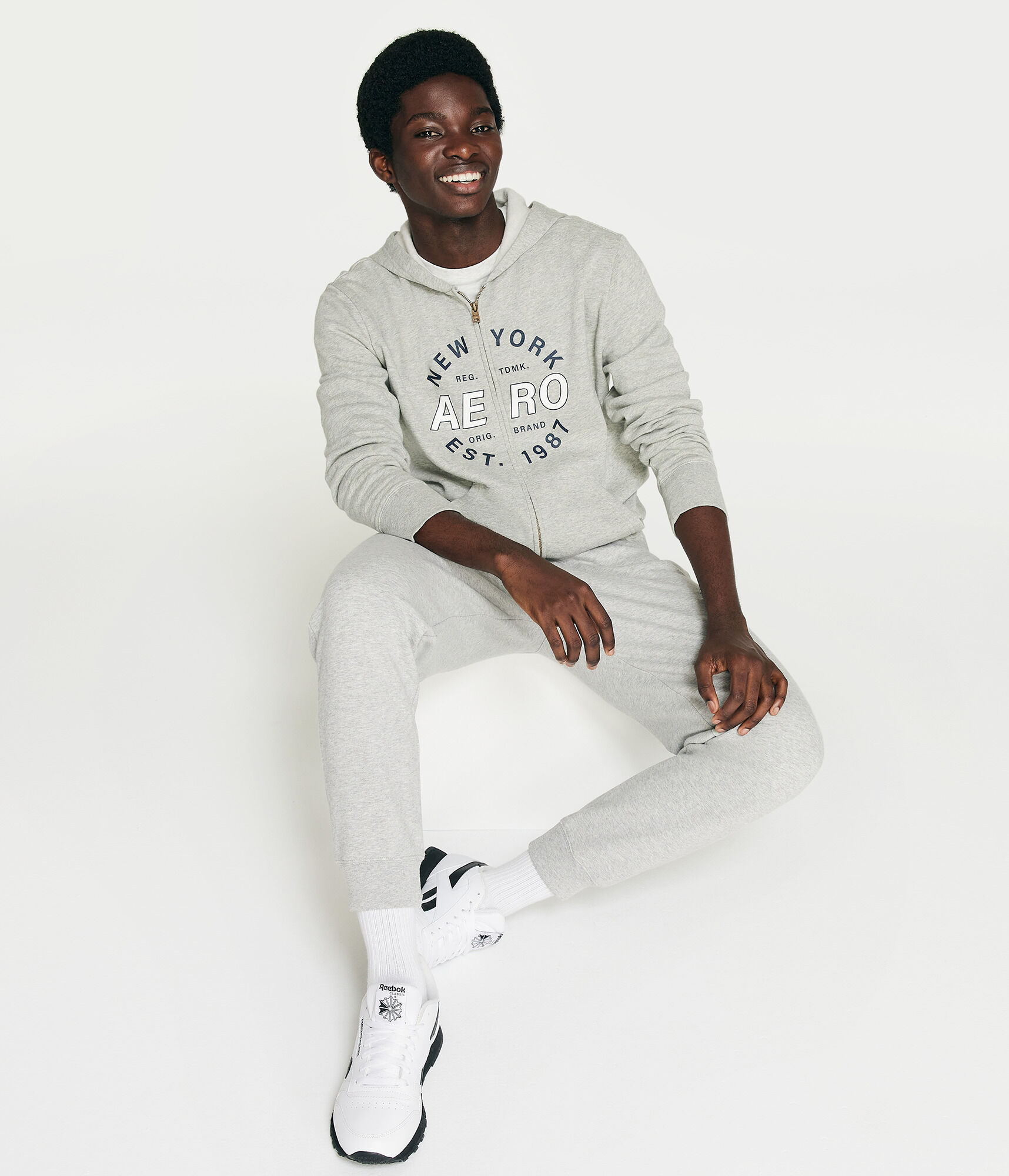 Aero New York Circle Full-Zip Hoodie