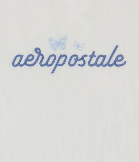 Aeropostale Script Butterflies Graphic Tee Aeropostale Script Butterflies Graphic Tee