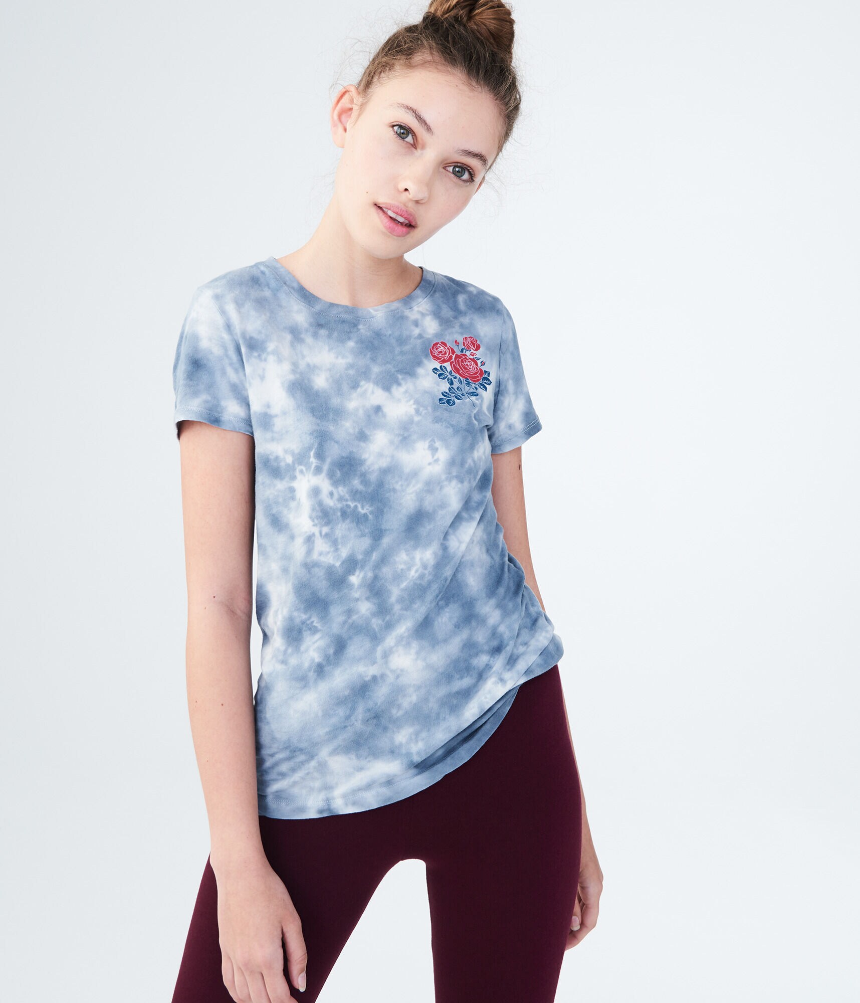 Tie-Dye Flower Graphic Tee