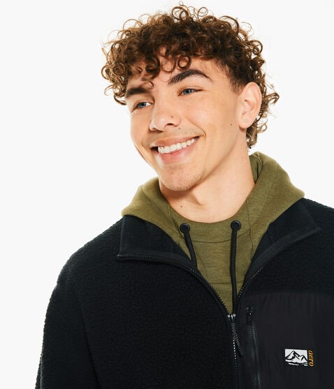 Sherpa Fleece Mock-Neck Jacket Sherpa Fleece Mock-Neck Jacket