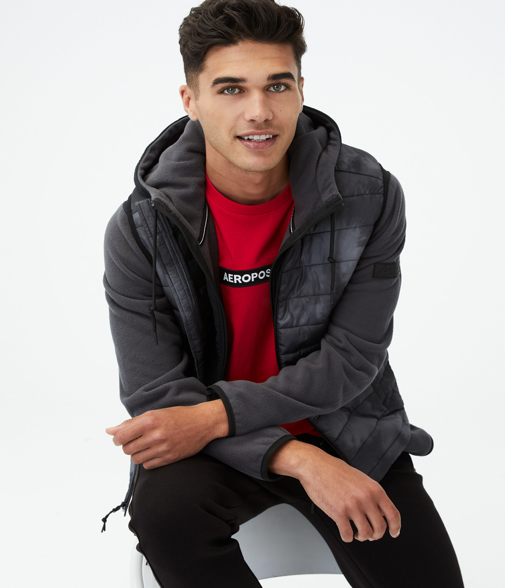 Aeropostale Box Logo Appliqu&eacute; Graphic Tee