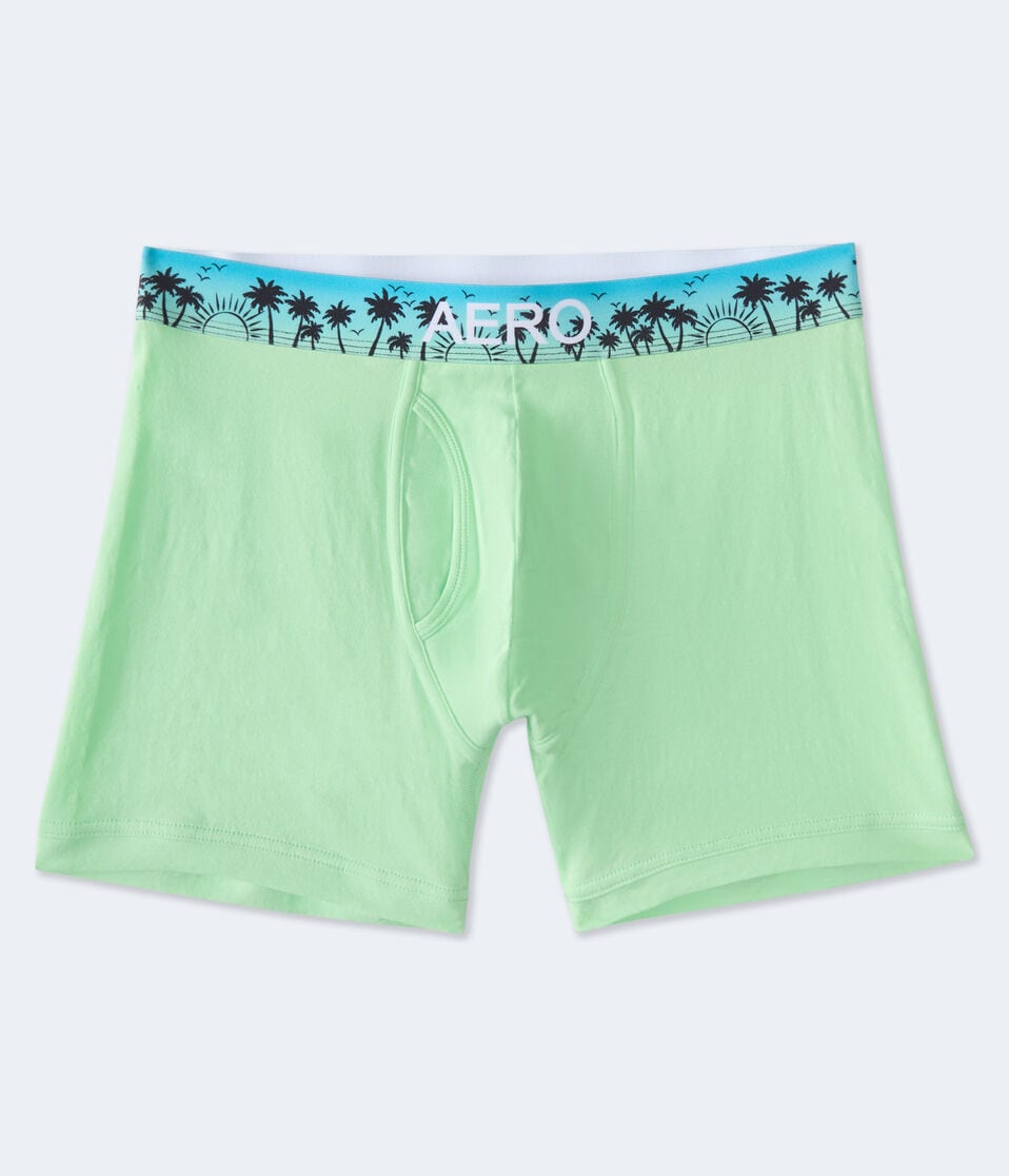 Palm Tree Waistband 4.5" Knit Boxer Briefs