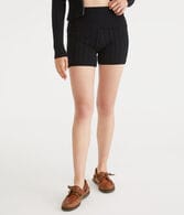 High-Rise Cable Sweater Shorts
