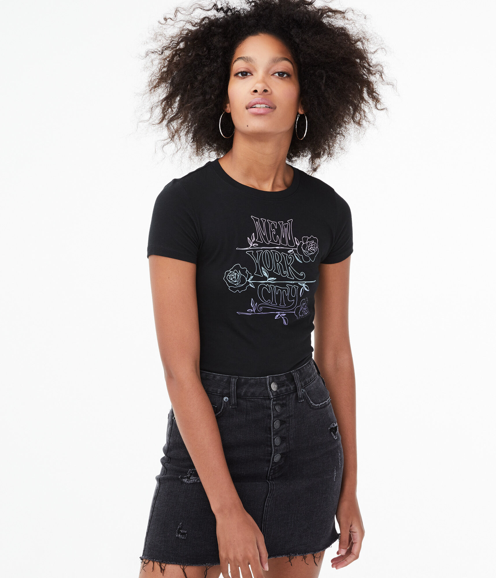 Ombr&eacute; NYC Roses Graphic Tee