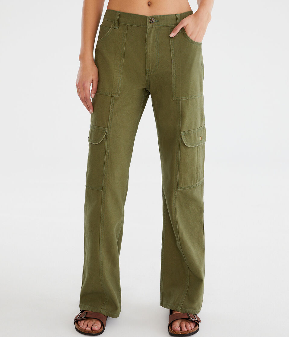 Mid-Rise Utility Cargo Pants