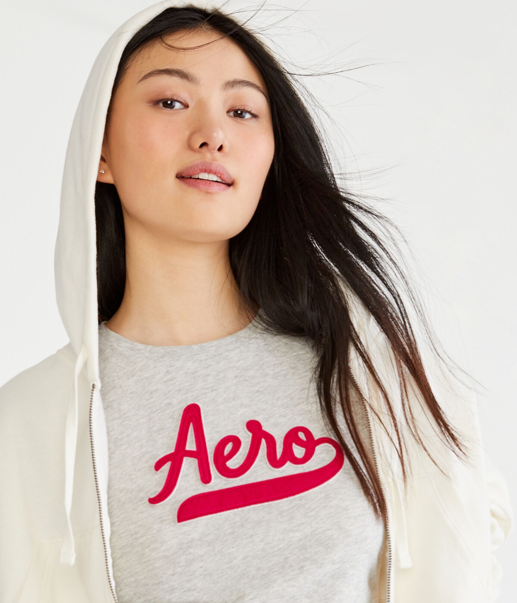 Aero Script Logo Appliqu&eacute; Graphic Tee