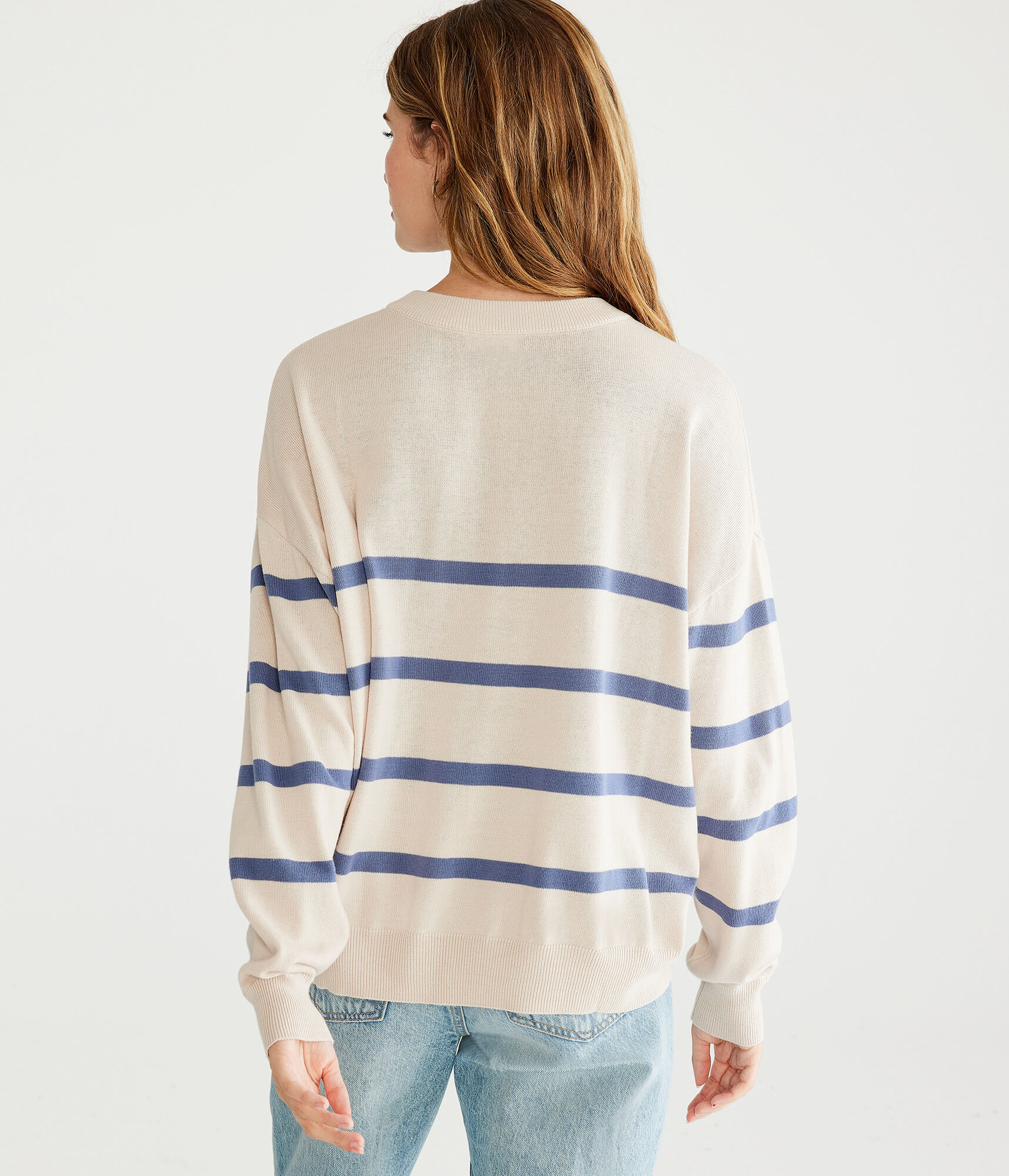 Peanuts&reg; | A&eacute;ropostale Snoopy Love Striped Crew Sweater