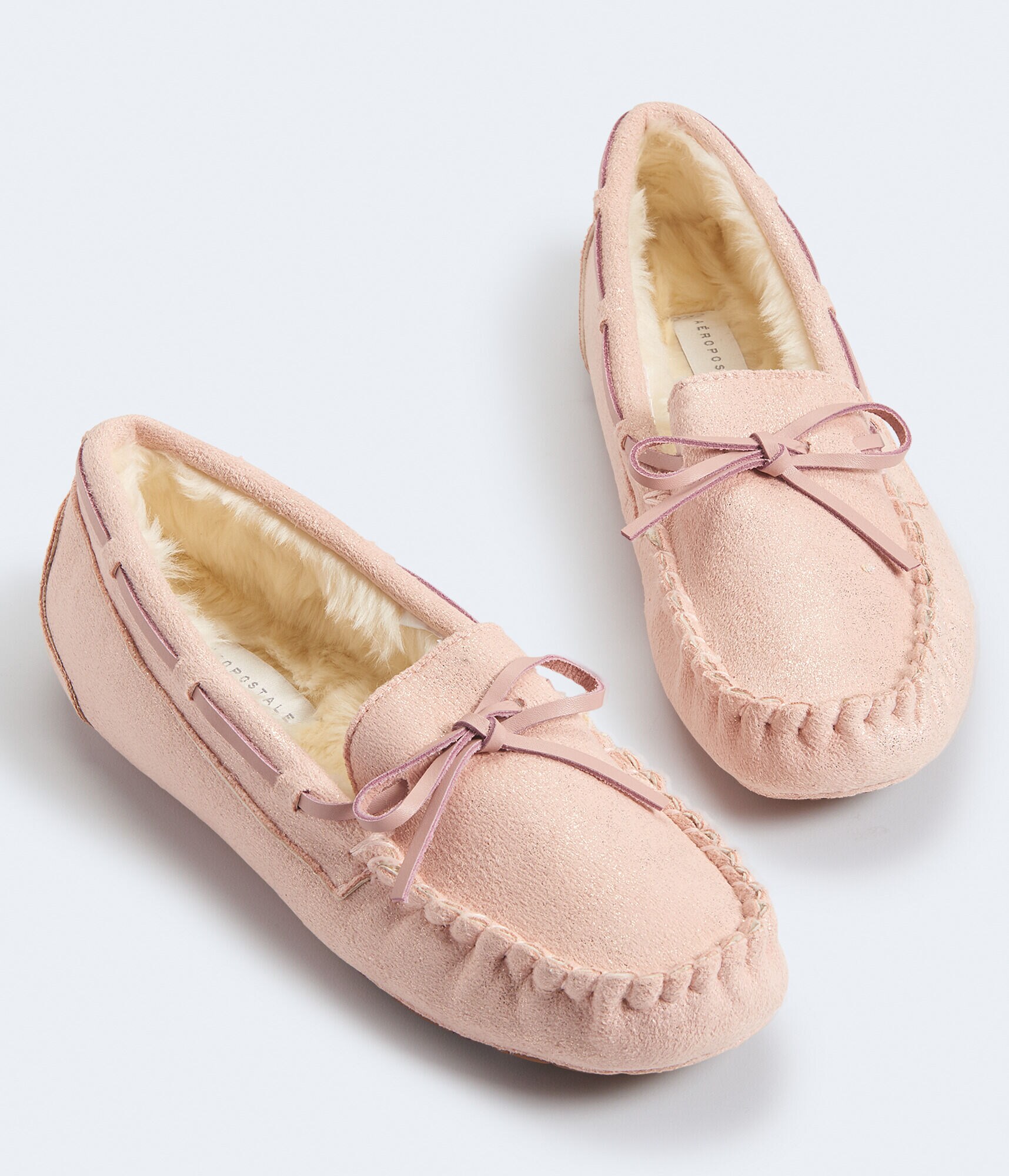 Metallic Faux Suede Moccasin