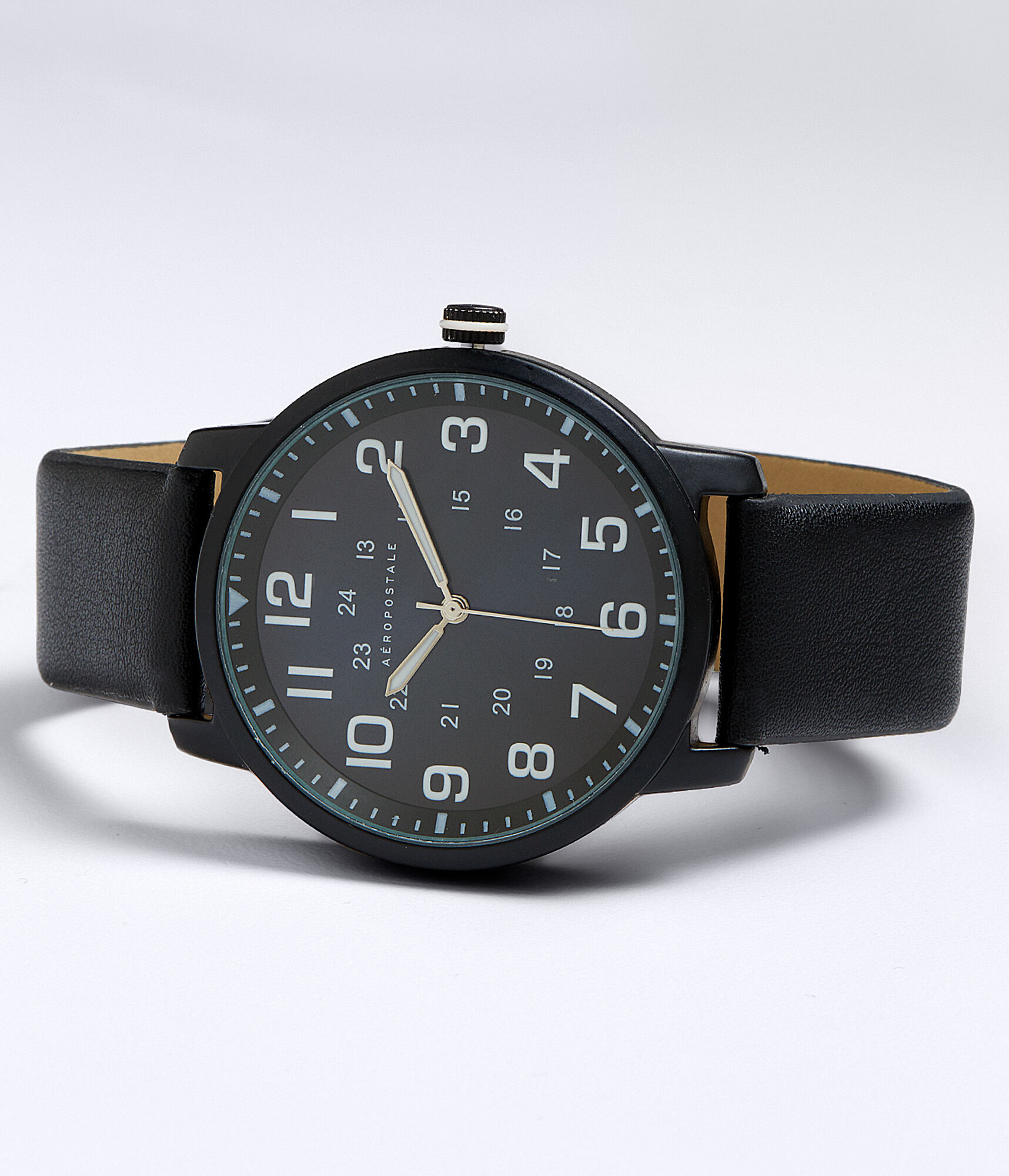 Faux Leather Analog Watch