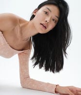 Long Sleeve Seamless Acid Wash Off-The-Shoulder Crop Top