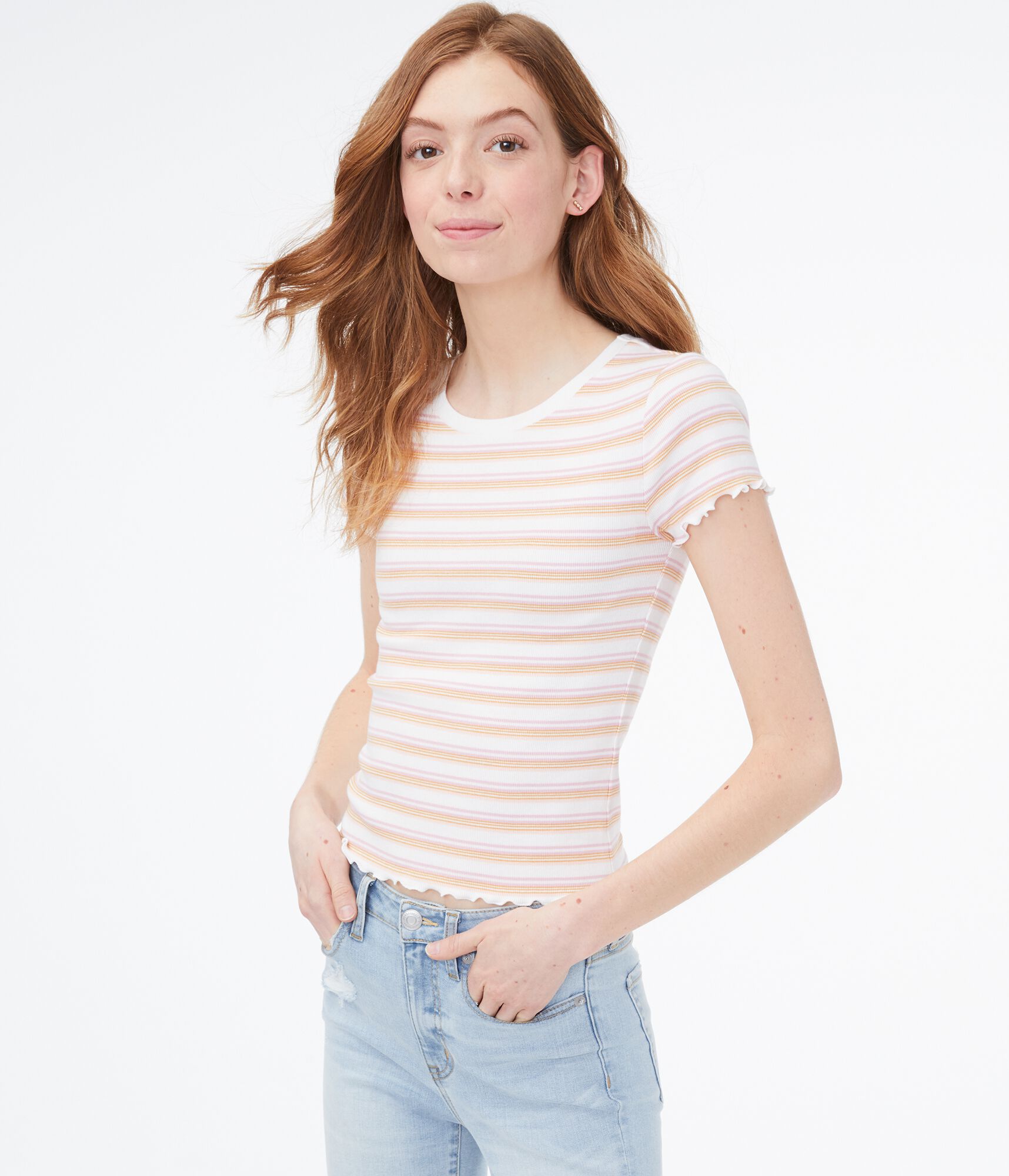 Striped Shrunken Tee
