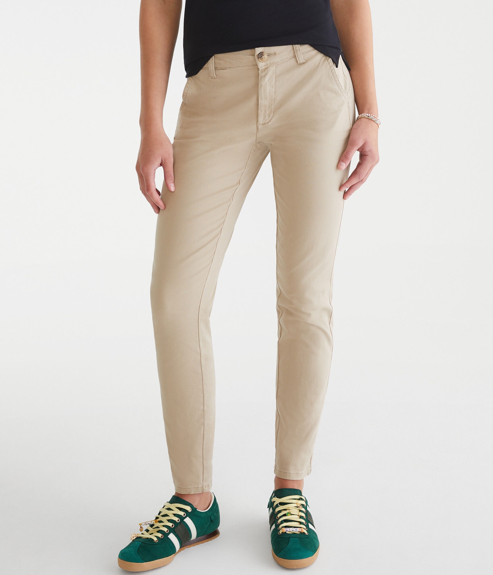 Skinny Khaki Pants - Twill Pants 