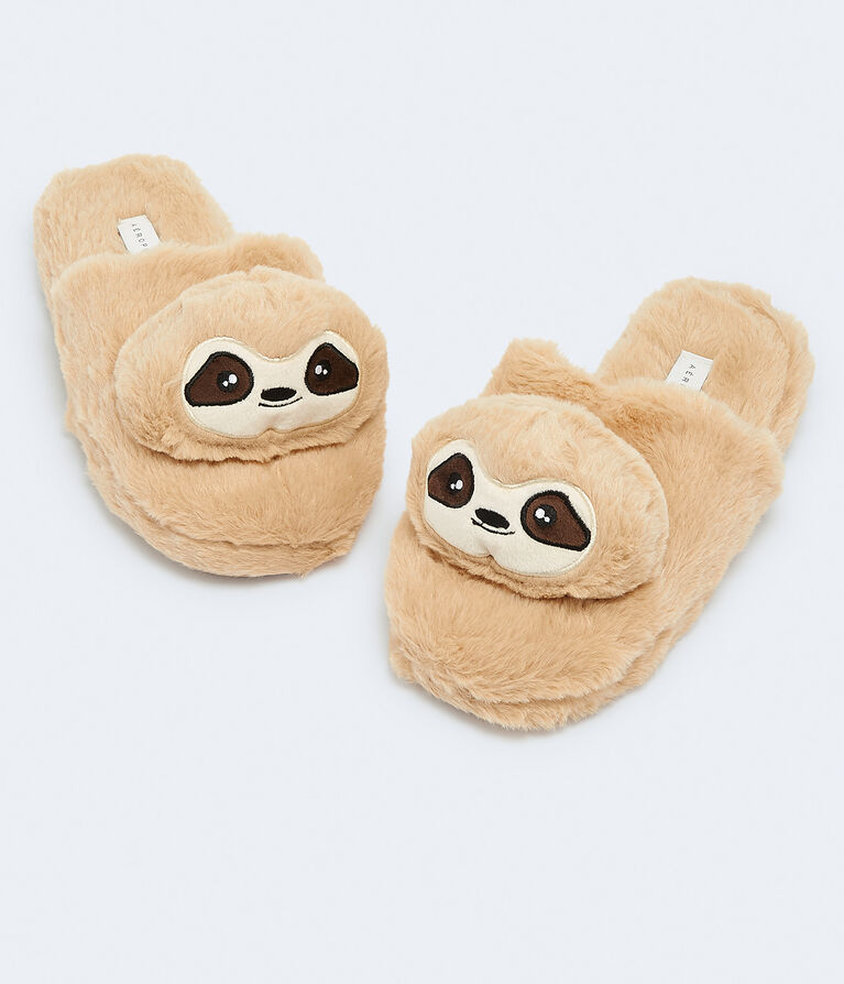 Faux Fur Sloth Slipper