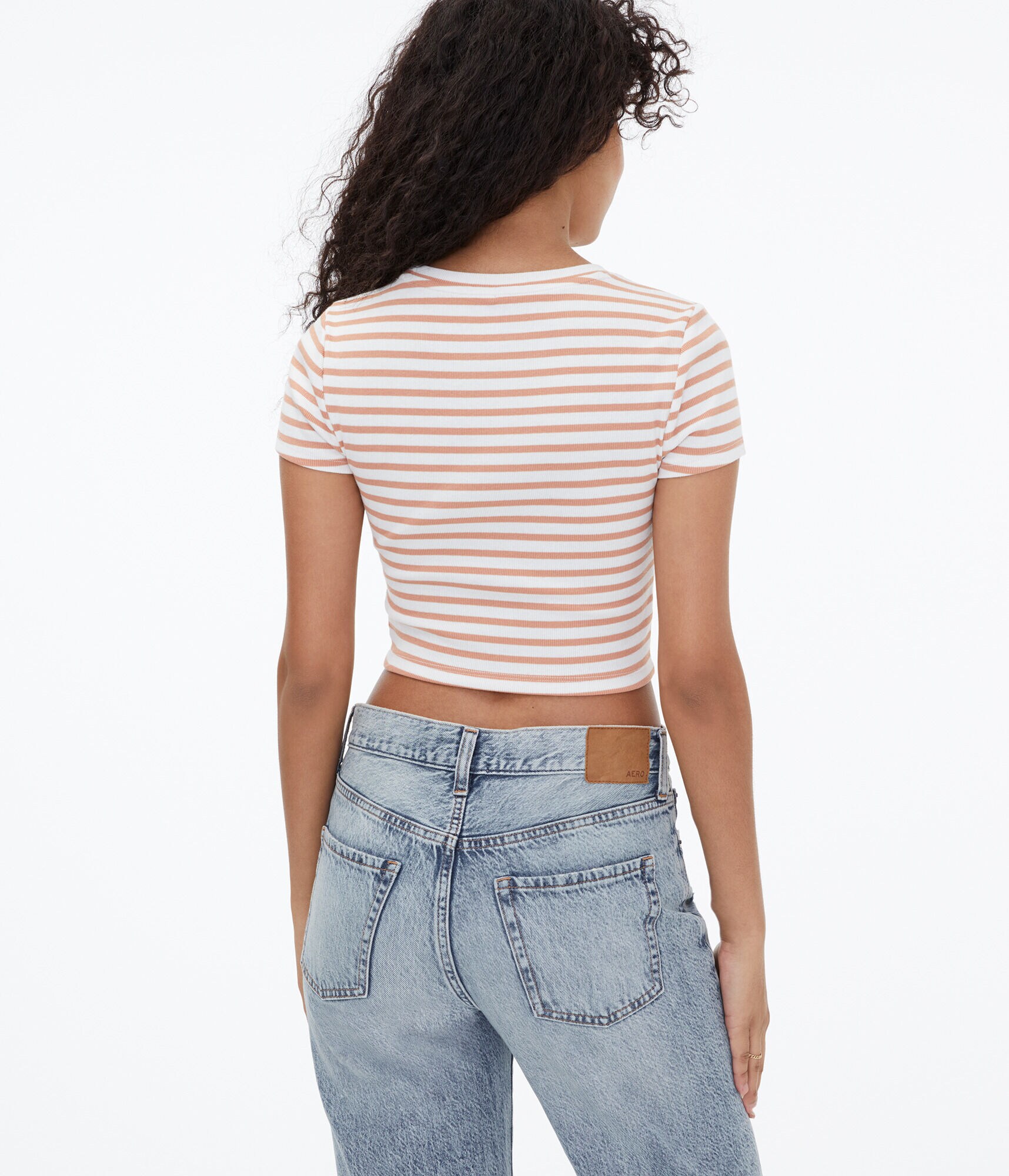 Seriously Soft Striped Cropped Baby Tee