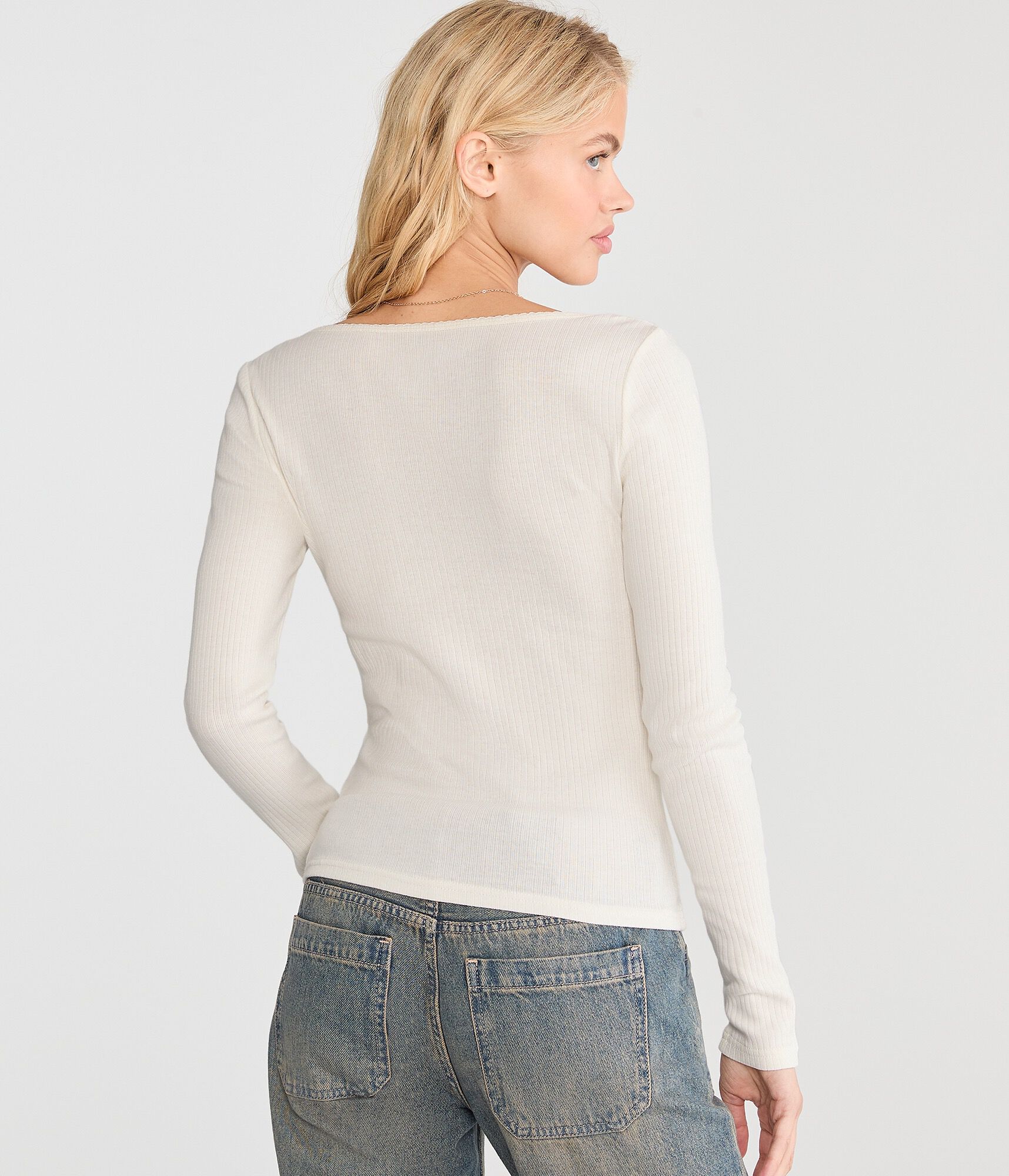 Long Sleeve Seriously Soft Cinch-Front Tee