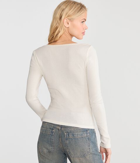 Long Sleeve Seriously Soft Cinch-Front Tee Long Sleeve Seriously Soft Cinch-Front Tee