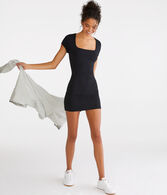 Seriously Soft Sculpt Solid Square-Neck Bodycon Dress