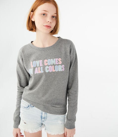 Love Comes In All Colors Crew Sweatshirt Love Comes In All Colors Crew Sweatshirt