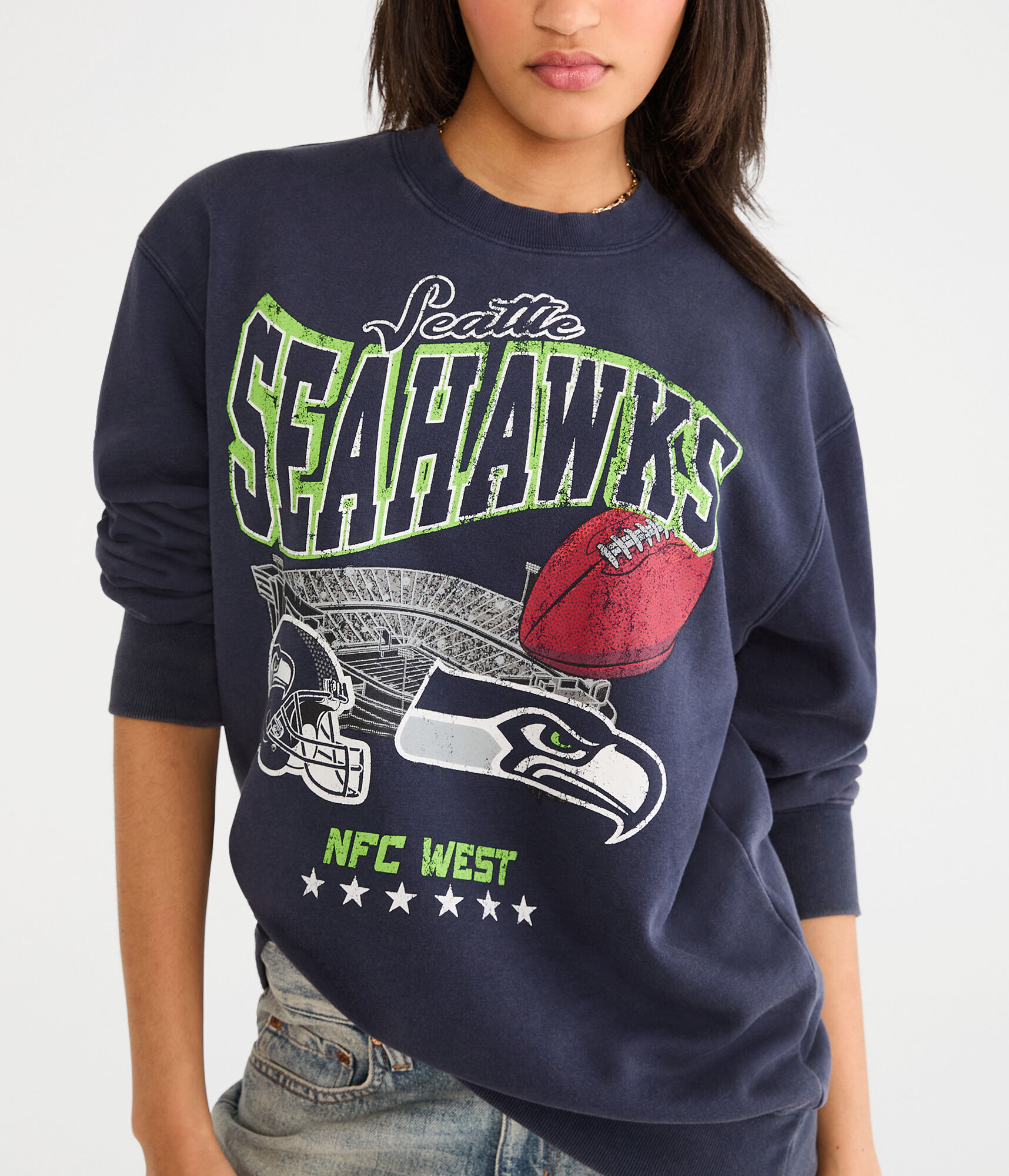 Seattle Seahawks Stadium Crew Sweatshirt
