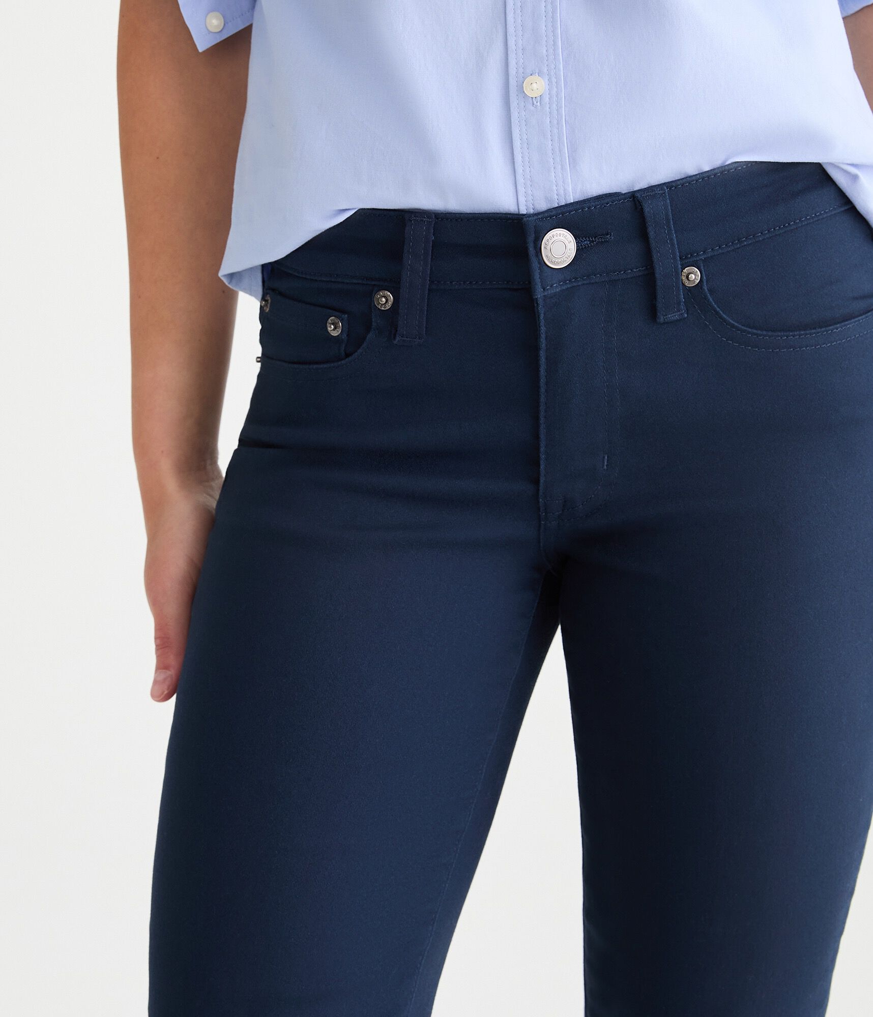 Seriously Stretchy Mid-Rise Straight Uniform Pants