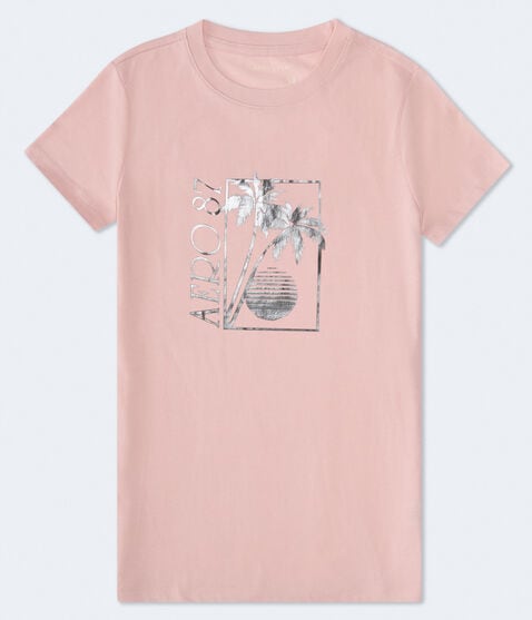 Aero 87 Palm Sunset Foil Graphic Tee Aero 87 Palm Sunset Foil Graphic Tee