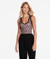 Wear 2 Ways Floral Seamless Lace-Trim Cropped Tank