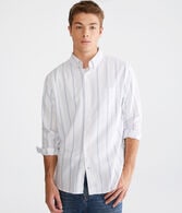 Long Sleeve Striped Oxford Shirt