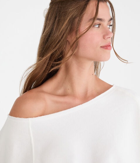 Cloud Soft Slash-Neck Bubble Sweatshirt Cloud Soft Slash-Neck Bubble Sweatshirt