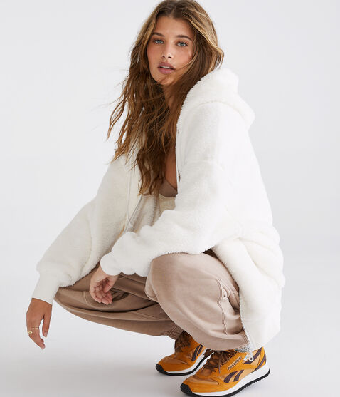 Sherpa Oversized Full-Zip Hoodie Sherpa Oversized Full-Zip Hoodie