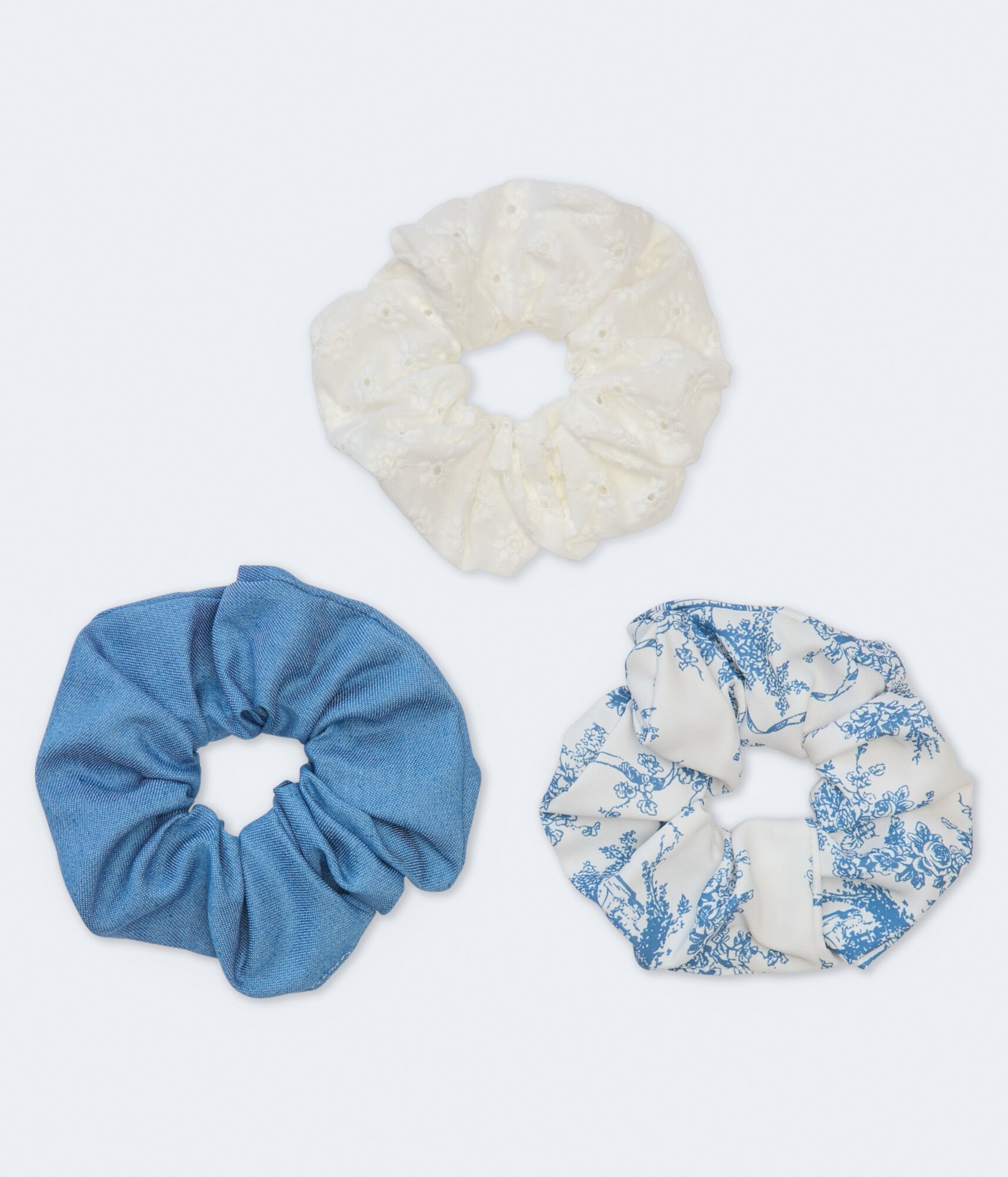 Denim Scrunchie 3-Pack