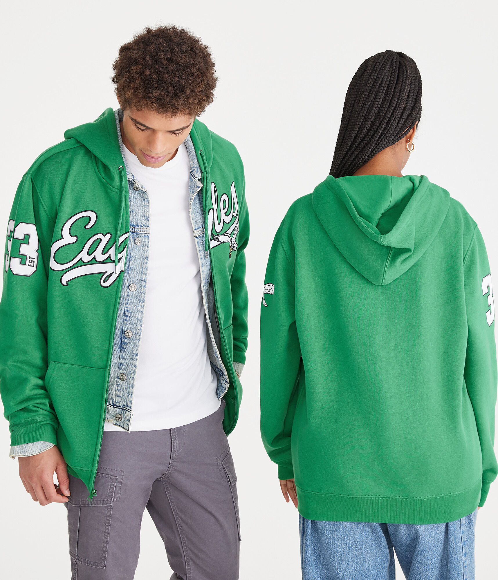 Philadelphia Eagles Script Full-Zip Hoodie
