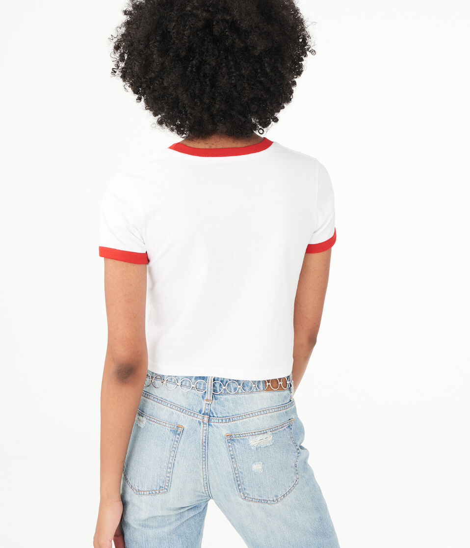 Nirvana Crop Ringer Graphic Tee