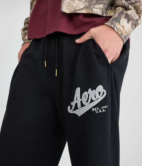 Aero Script Heritage Fleece Straight Leg Sweatpants Aero Script Heritage Fleece Straight Leg Sweatpants
