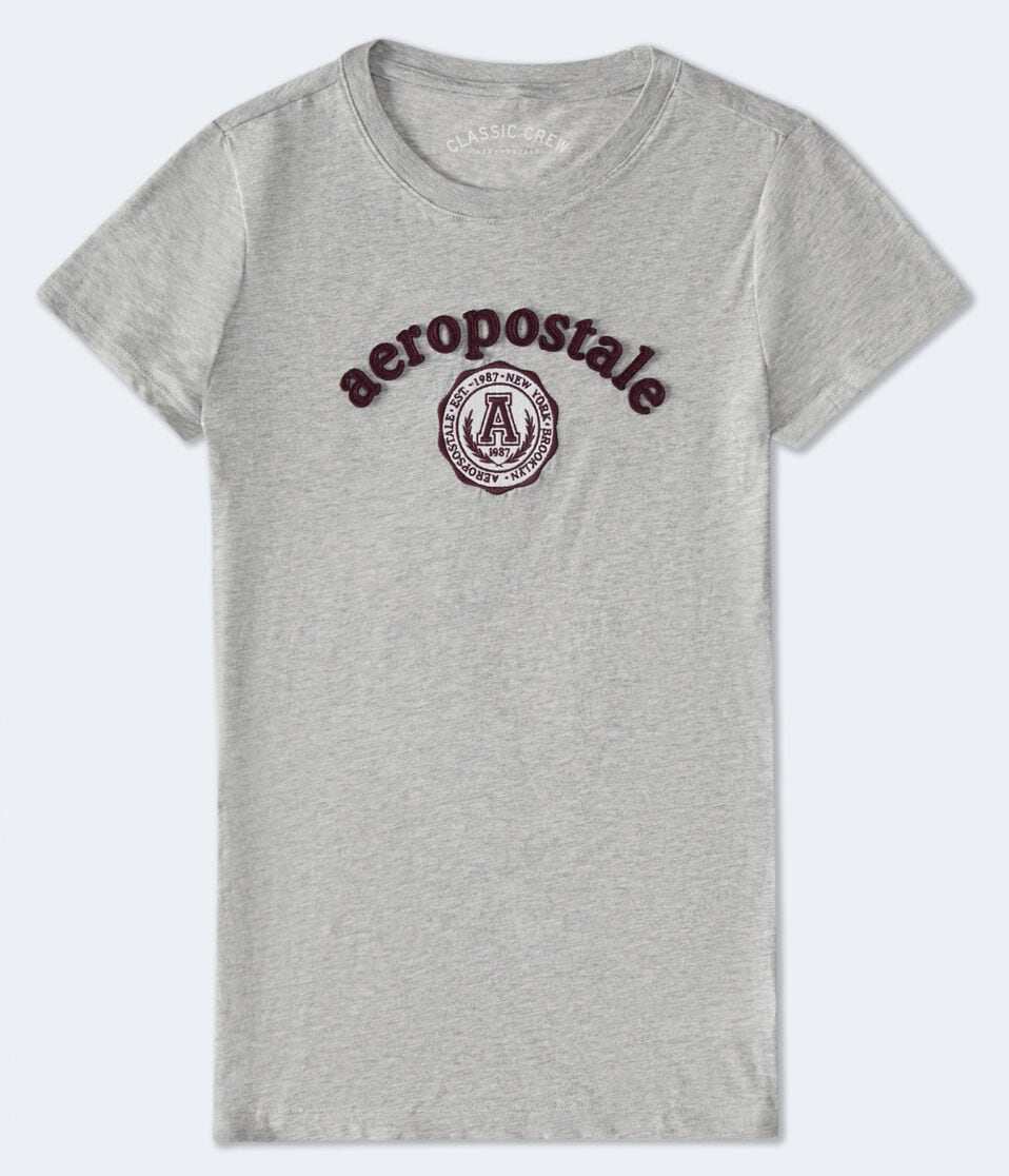 Aeropostale Circle Crest Appliqué Graphic Tee