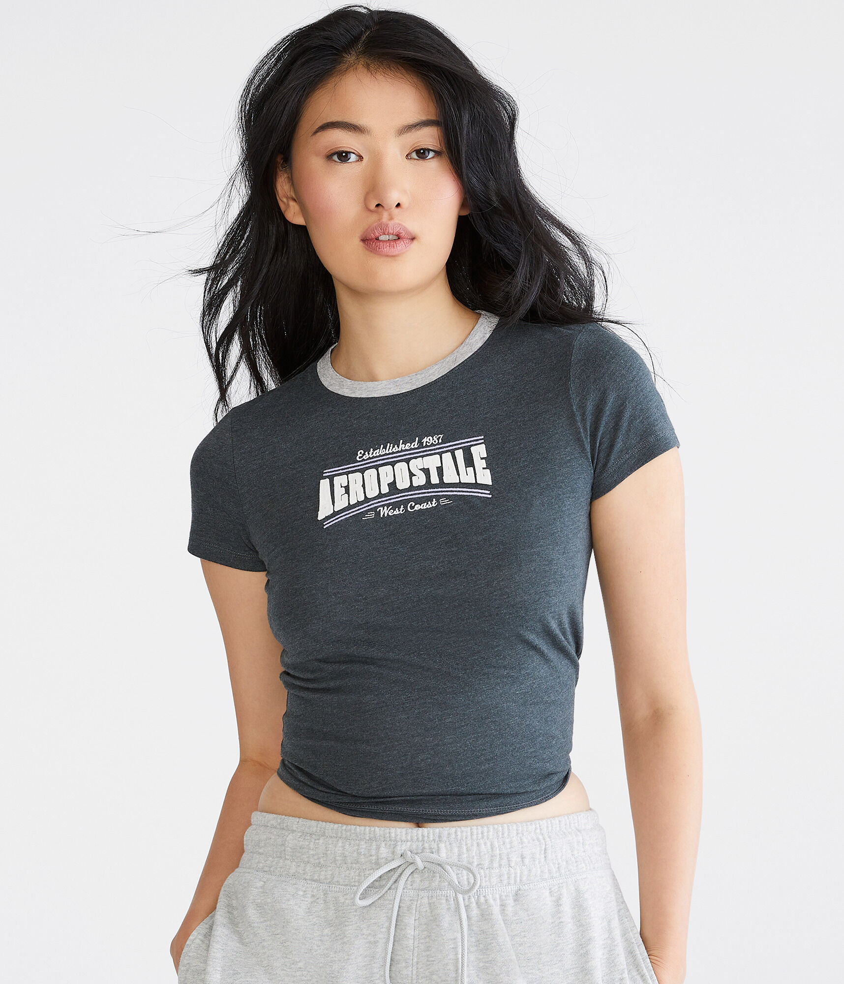 Aero Appliqu&eacute; Ringer Graphic Tee