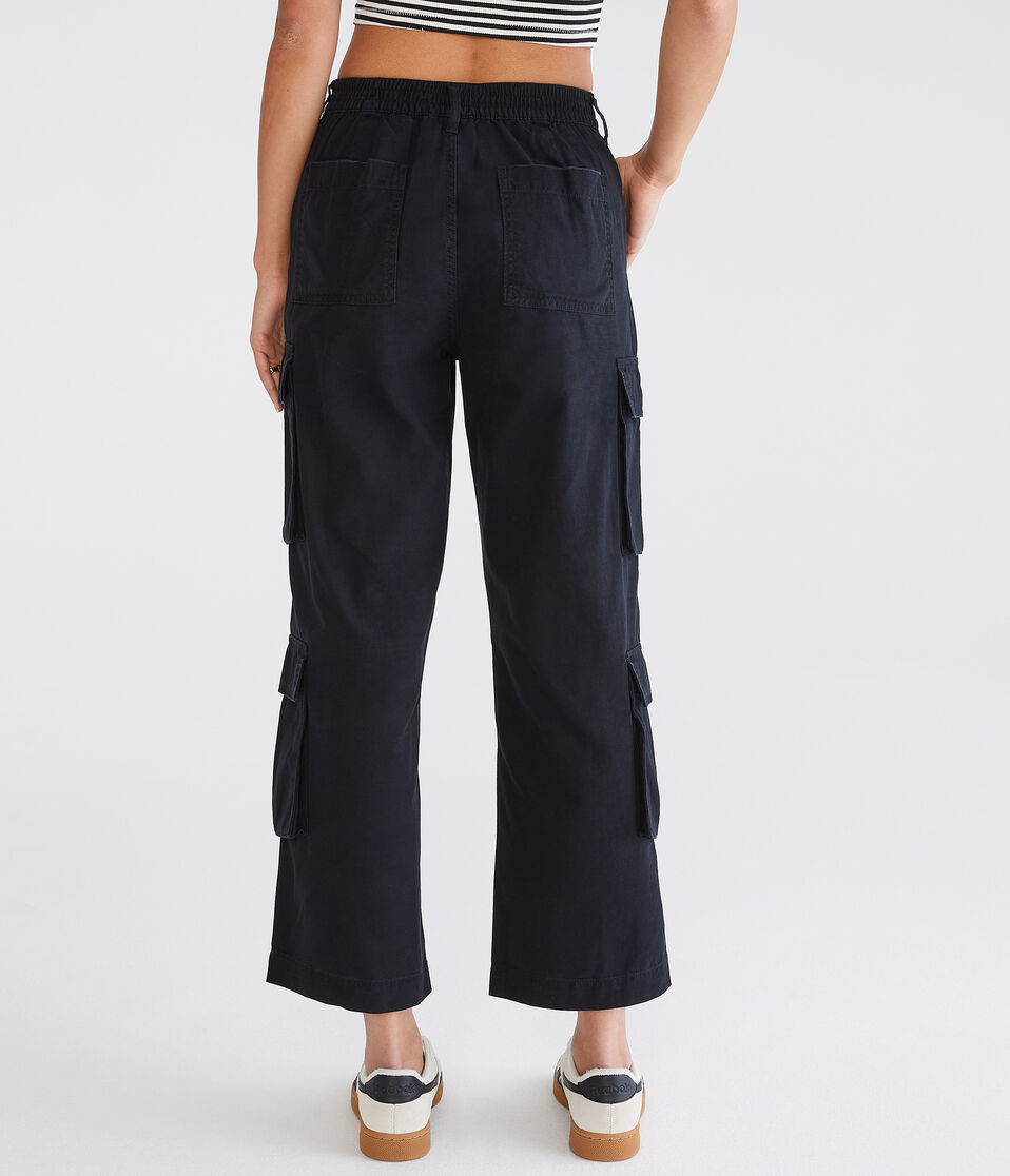 Double-Pocket Cropped Utility Cargo Pants