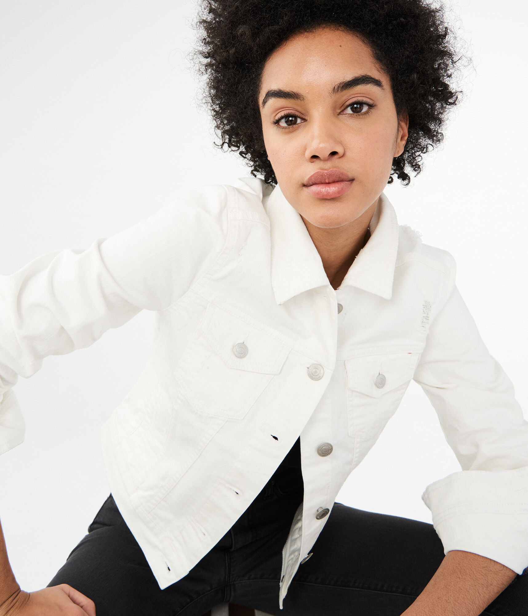 Seriously Stretchy Bleach Wash Denim Jacket