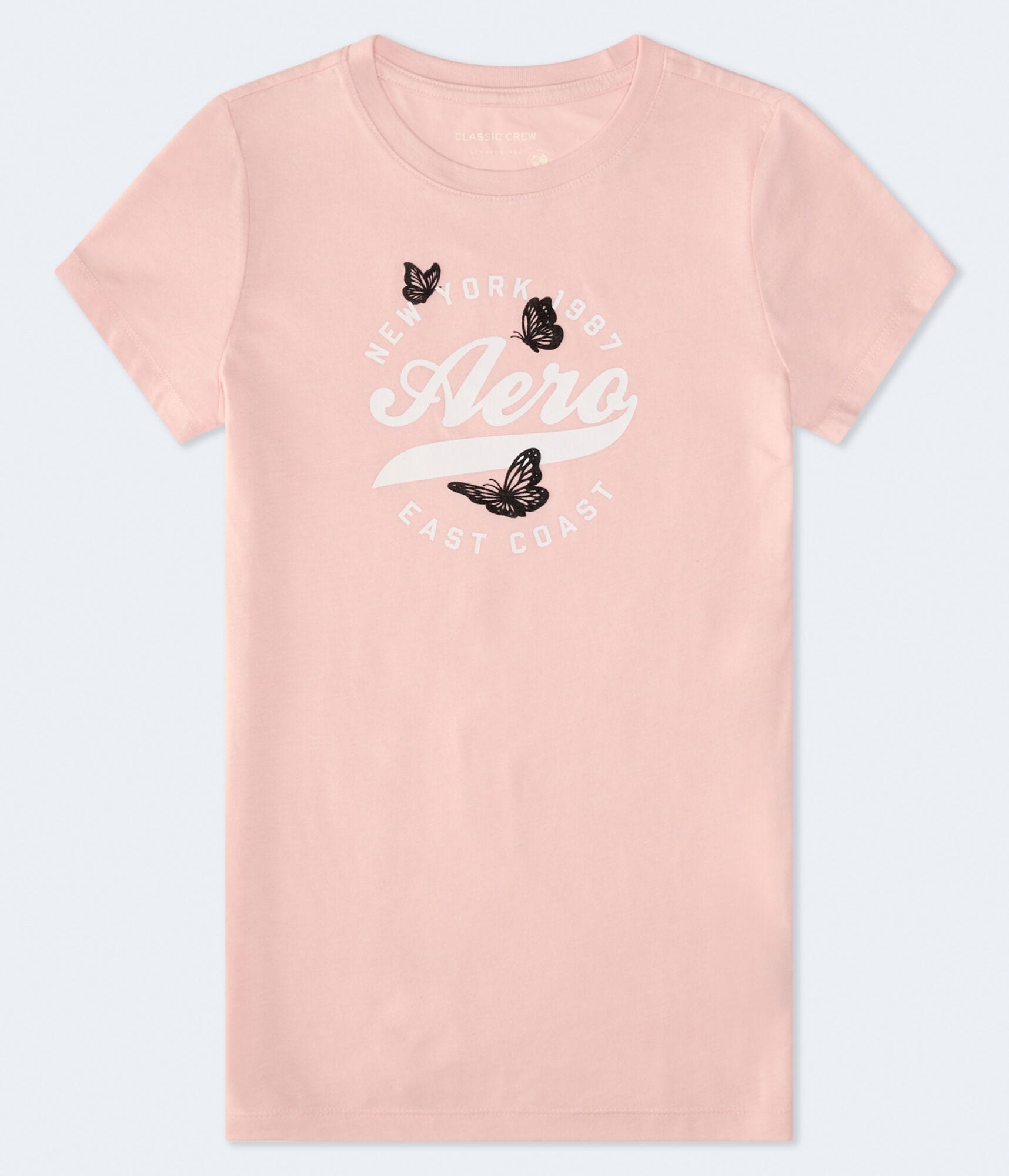 Aero Circle Butterflies Flocked Graphic Tee