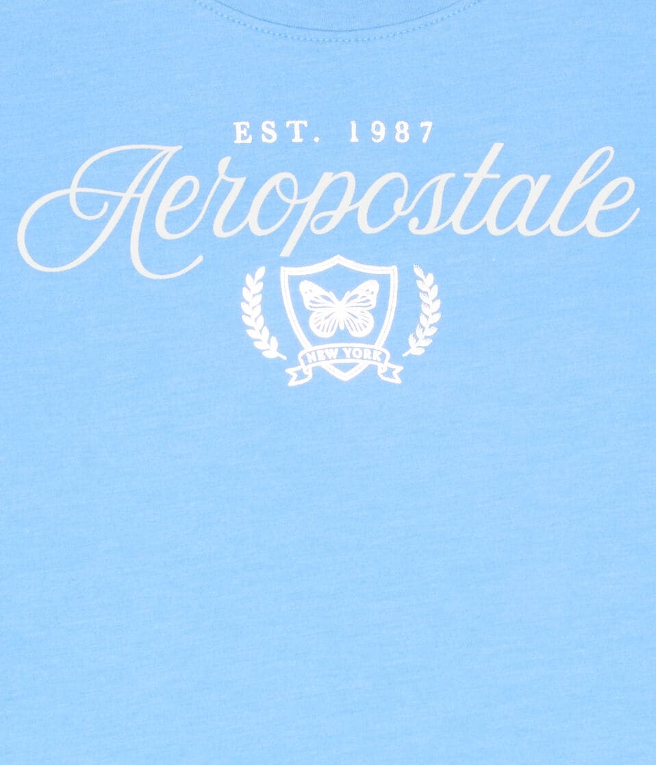 Aeropostale Butterfly Laurels Foil Graphic Tee