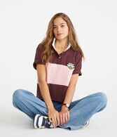 Rugby Stripe Patch Piqué Polo