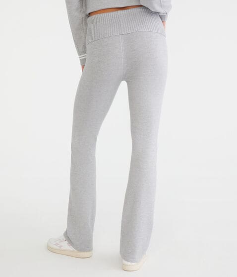 Flare Sports Jersey Fold-Over Sweater Pants Flare Sports Jersey Fold-Over Sweater Pants