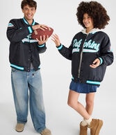 Miami Dolphins Satin Bomber Jacket