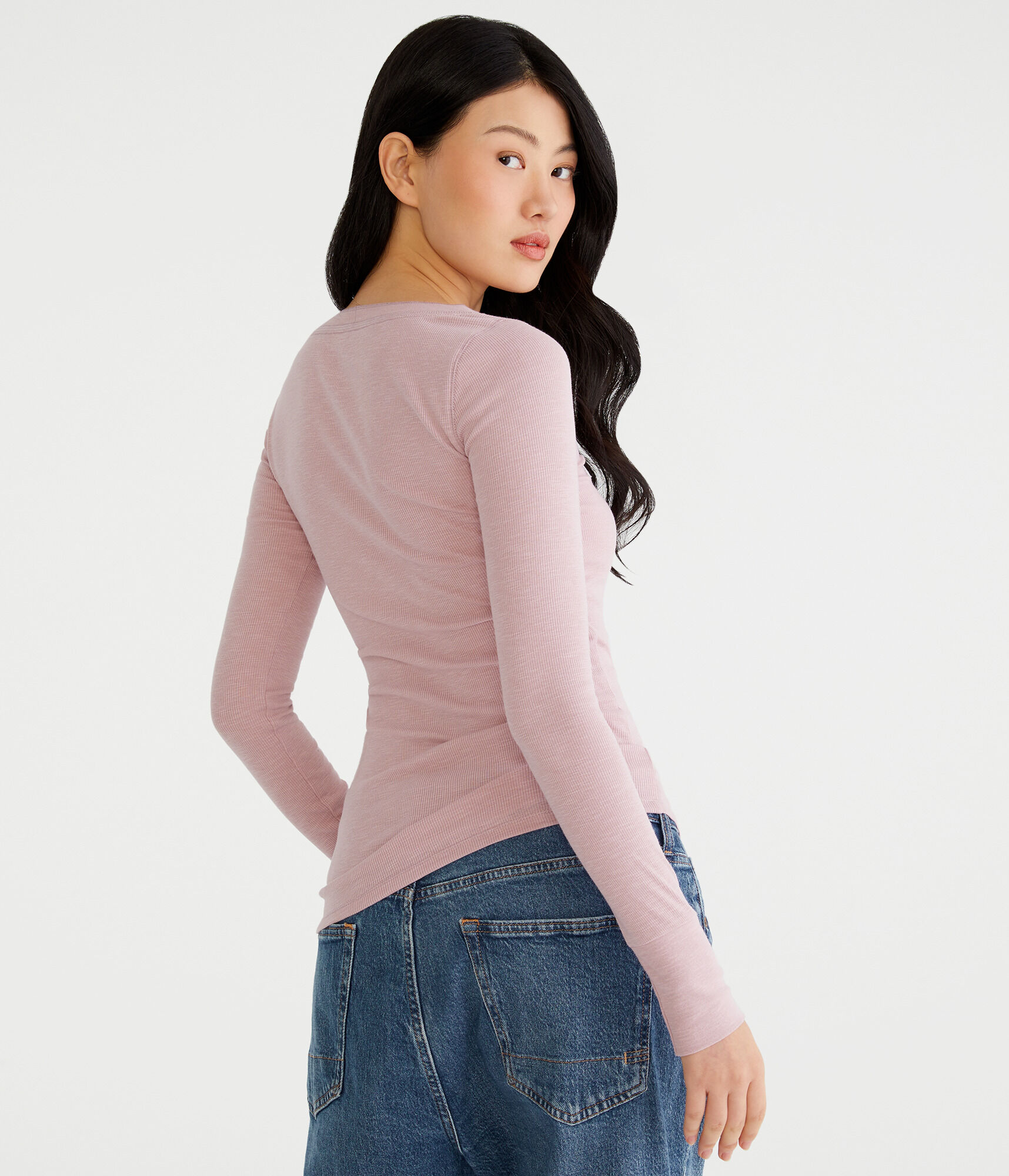 Long Sleeve Aeropostale 1987 Graphic Henley