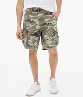 Destroyed Camo Cargo Shorts 9.5"