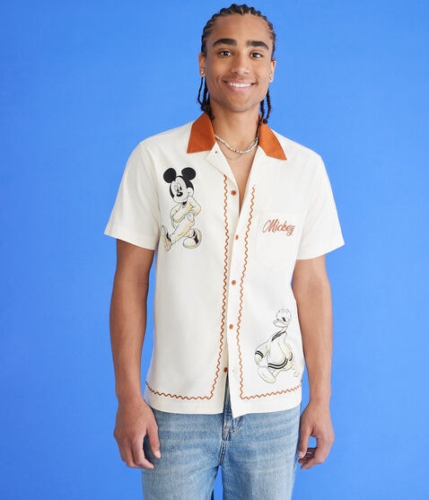 Mickey & Friends | Aero Mickey Mouse Bowling Shirt Mickey & Friends | Aero Mickey Mouse Bowling Shirt