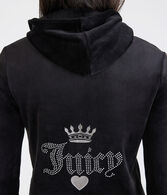 Juicy Couture Bling Velour Full-Zip Hoodie