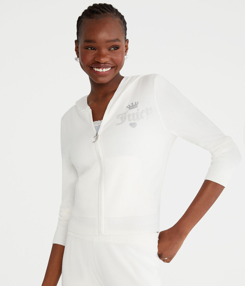 Juicy Couture Hooded Sweater Track Jacket